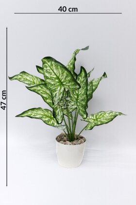Yapay Bitki 12 Yapraklı Alba Green 47 cm Yeşil - 3