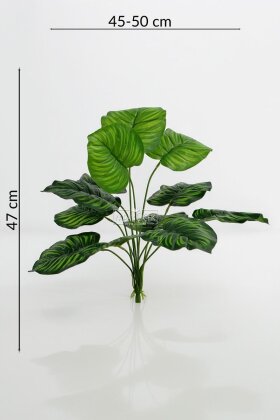 Yapay Bitki 12 Yapraklı Calypso Demeti 47 cm Yeşil - 4