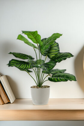 Yapay Bitki 12 Yapraklı Calypso 47 cm Yeşil - Yapay Çiçek Deposu