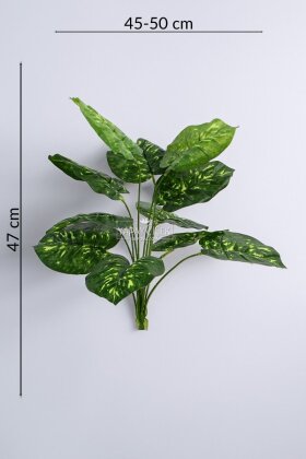  Yapay Bitki 12 Yapraklı Lumina Demeti 47 cm Yeşil - 4