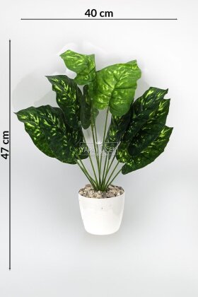 Yapay Bitki 12 Yapraklı Lumina 47 cm Yeşil - 3