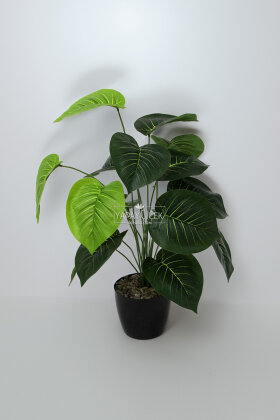 Yapay Bitki Mini 18 Yapraklı Malakit Bitkisi 65 cm - 2