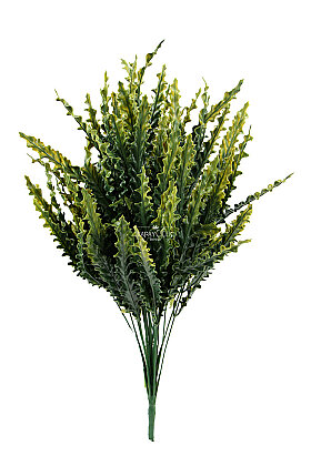 Yapay Bitki 24 Dallı Dalgalı Asplenium Demeti 60 cm Yeşil UV Dayanıklı - 3