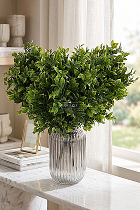 Yapay Bitki 24 Dallı Minimalist Ficus Yeşillik Demeti 50 cm Yeşil UV Dayanıklı - Yapay Çiçek Deposu