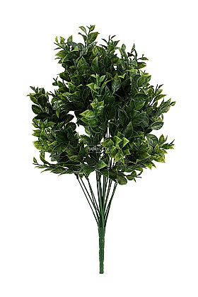 Yapay Bitki 24 Dallı Minimalist Ficus Yeşillik Demeti 50 cm Yeşil UV Dayanıklı - 3