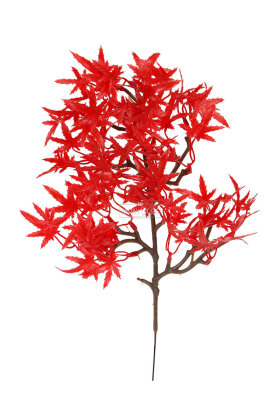 Yapay Bitki 3 Dallı Premium Aralia Demeti 35 cm Kırmızı - 3