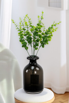 Yapay Bitki 5 Dallı Okaliptus Bitki Demeti 40 cm Yeşil - 2