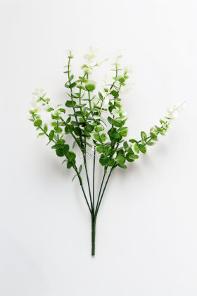 Yapay Bitki 5 Dallı Okaliptus Bitki Demeti 40 cm Yeşil - Beyaz - 3