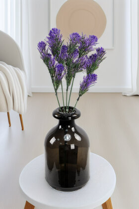 Yapay Bitki 5 Dallı Turmalin Bitki Demeti 30 cm Mor - 2