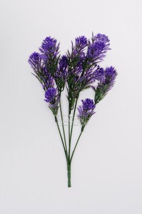 Yapay Bitki 5 Dallı Turmalin Bitki Demeti 30 cm Mor - 3