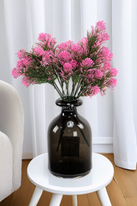 Yapay Bitki 5 Dallı Turmalin Bitki Demeti 30 cm Pembe - Yapay Çiçek Deposu