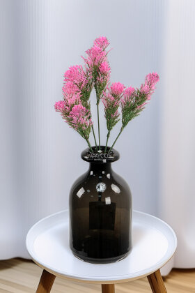 Yapay Bitki 5 Dallı Turmalin Bitki Demeti 30 cm Pembe - 2