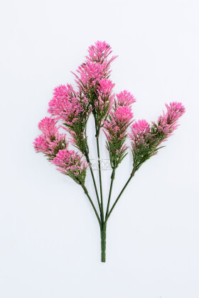 Yapay Bitki 5 Dallı Turmalin Bitki Demeti 30 cm Pembe - 3