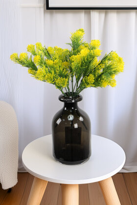 Yapay Bitki 5 Dallı Turmalin Bitki Demeti 30 cm Sarı - Yapay Çiçek Deposu