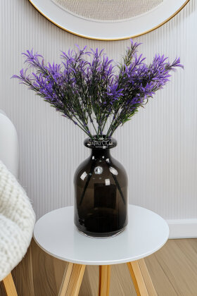 Yapay Bitki 5 Dallı Vadi Bitki Demeti 35 cm Mor - Yapay Çiçek Deposu