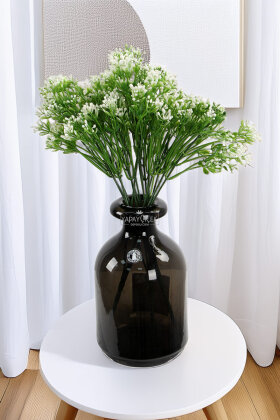 Yapay Bitki 5 Dallı Yaban İncisi Bitki Demeti 35 cm Beyaz - Yapay Çiçek Deposu