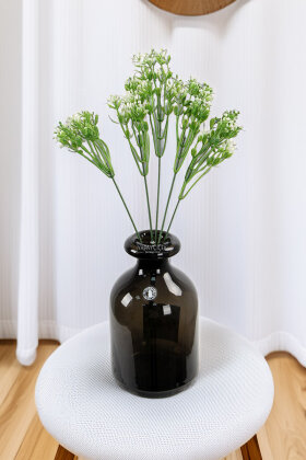 Yapay Bitki 5 Dallı Yaban İncisi Bitki Demeti 35 cm Beyaz - 2