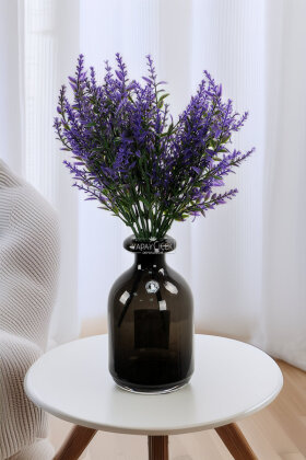 Yapay Bitki 7 Dallı Lavandin Bitki Demeti 35 cm Mor - Yapay Çiçek Deposu