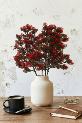 Yapay Bitki Astilbe Dalı 35 cm Kırmızı - Yapay Çiçek Deposu