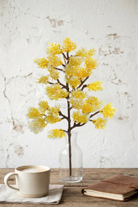Yapay Bitki Astilbe Dalı 35 cm Sarı - 2