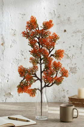 Yapay Bitki Astilbe Dalı 35 cm Turuncu - 2