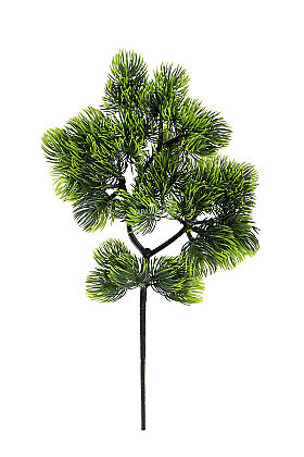Yapay Bitki Bonsai Yapraklı Dekoratif Çalı Dalı 35 cm Yeşil UV Dayanıklı - 3