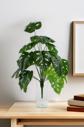 Yapay Bitki 18 Yapraklı Deve Tabanı 65 cm Yeşil - Yapay Çiçek Deposu