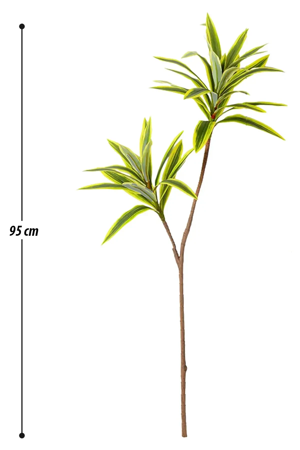 Yapay Bitki 2li Dracaena Reflexa Dalı 95 cm Yeşil-Sarı - 1