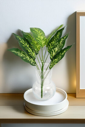 Yapay Bitki 9 Yapraklı İsis 40 cm Yeşil - Yapay Çiçek Deposu