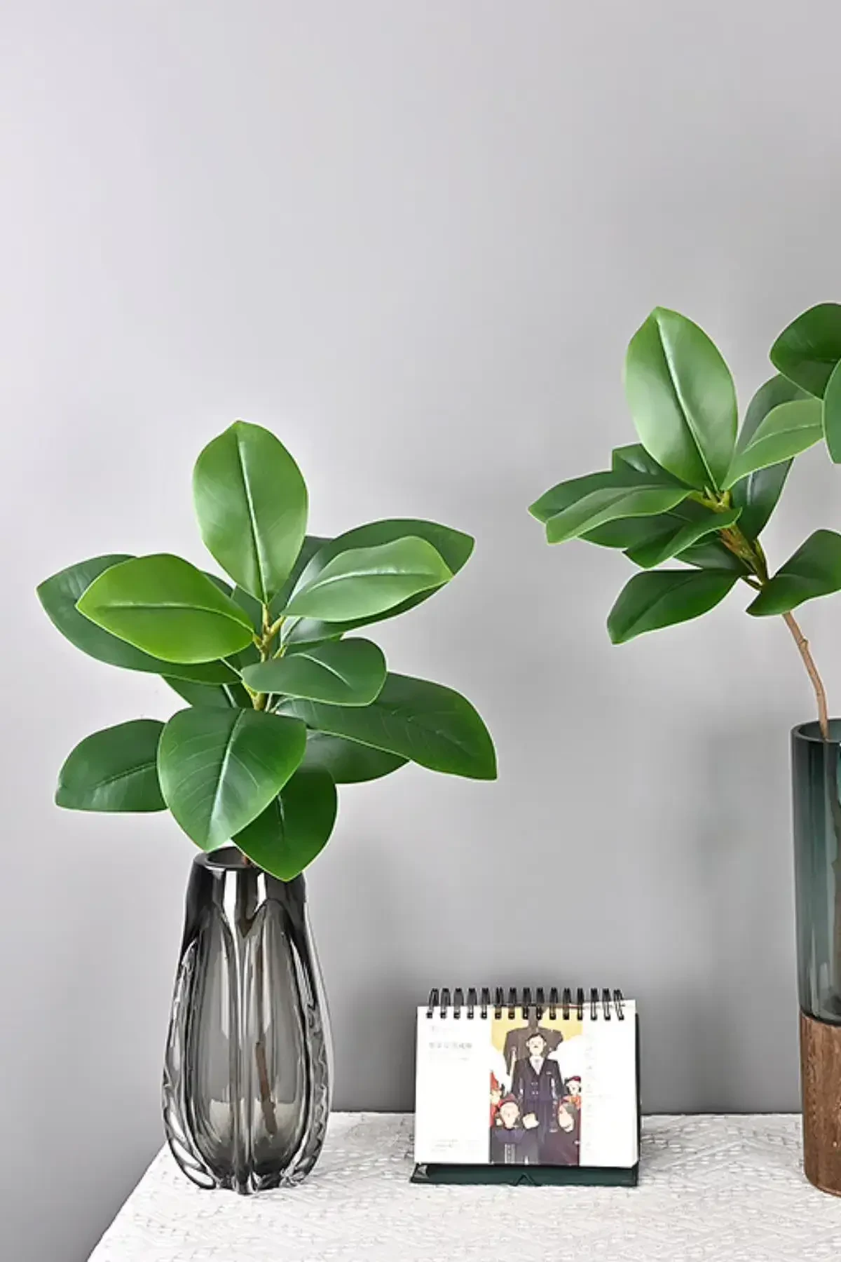Yapay Ağac Kauçuk Bitkisi Dalı 85 cm (Saksısız) - 4