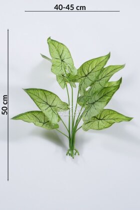 Yapay Bitki 9 Yapraklı Matris 50 cm Yeşil - 3