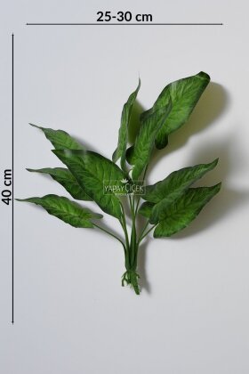 Yapay Bitki 9 Yapraklı Sira 40 cm Yeşil - 3