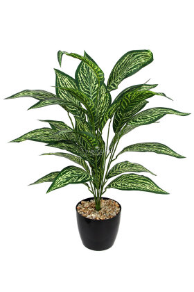Yapay Bitki Siyah Saksıda 26 Yapraklı Biophilia 70 cm - 2
