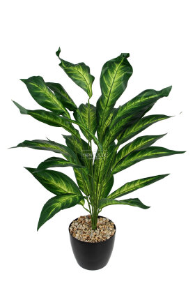 Yapay Bitki Siyah Saksıda 26 Yapraklı Monsoon 70 cm - 2
