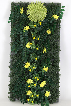 Yapay Dikey Bitki Hazır Duvar Paneli 50x100 cm Model 6 - Yapay Çiçek Deposu