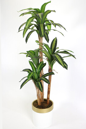 Metal Saksıda Yapay Ağaç 4 Gövdeli Cordyline 180 cm - 1