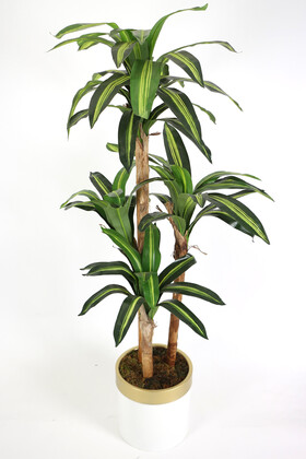 Metal Saksıda Yapay Ağaç 4 Gövdeli Cordyline 180 cm - 4