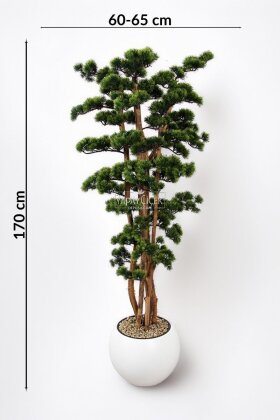 Yapay Ağaç Küre Saksıda Bonsai Ağacı 170 cm Yeşil - 4