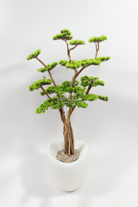 Yapay Ağaç Dinazor Yumurtası Saksıda Bonsai Ağacı 150 cm Yeşil - 2