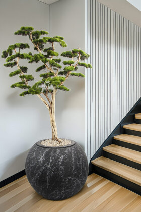 Yapay Ağaç Küre Saksıda Bonsai Ağacı 215 cm Yeşil - Koçaklar Çiçekçilik