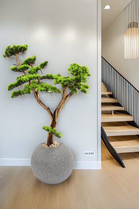 Yapay Ağaç Küre Saksıda Bonsai Ağacı 110 cm Yeşil - Koçaklar Çiçekçilik