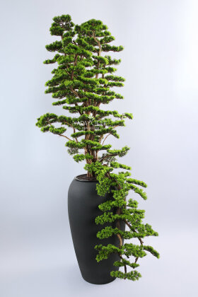 Yapay Ağaç Siyah Saksıda Bonsai Ağacı 235 cm Yeşil - 2