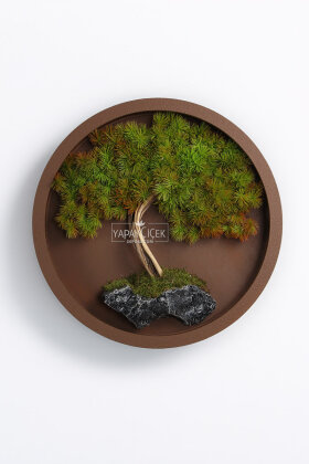 Yapay Premium Kiora Bonsai Ağacı Tablo 70x70 cm Yeşil - 2