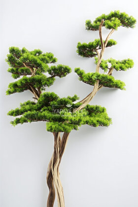Yapay Ağaç Siyah Saksıda Bonsai Ağacı 190 cm Yeşil - 3