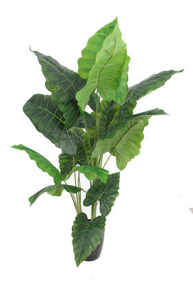 Yapay Ağaç 4 Gövdeli Alocasia Fil Kulağı Ağacı 170(16 Yapraklı) - Yapay Çiçek Deposu