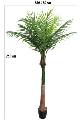 Yapay Lüx Palmiye Ağacı 12 Dev Yapraklı 250 cm - 2
