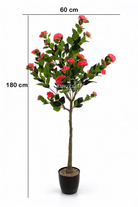 Yapay Premium Gül Ağacı 170 cm Pembe - 3
