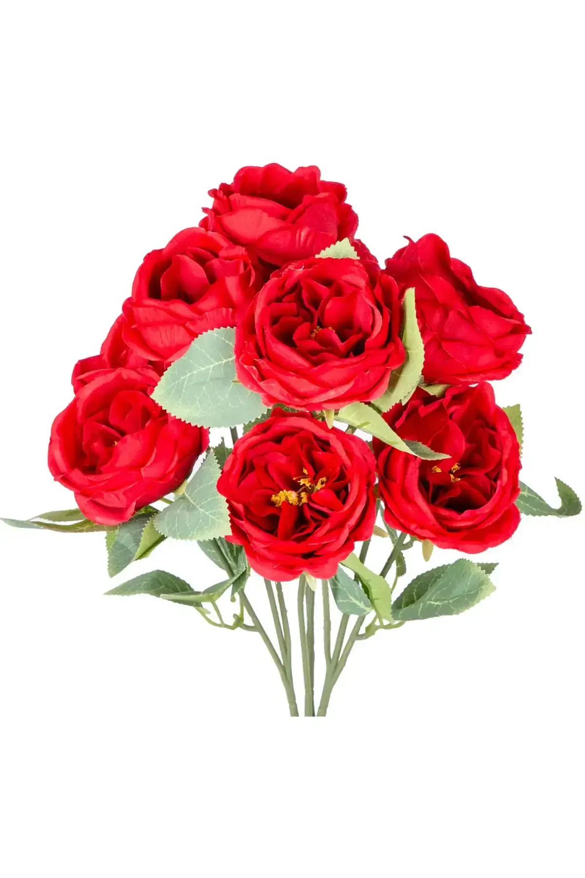 Yapay Çiçek 10 Dallı Catalina Rose 45 cm Kırmızı - 2