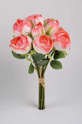 Yapay Çiçek 10'lu Melek Şakayık Gül Buketi 30 cm Pembe - 3