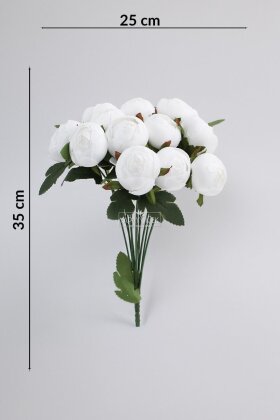 Yapay Çiçek 12li Şakayık Demeti 35 cm Beyaz - 4